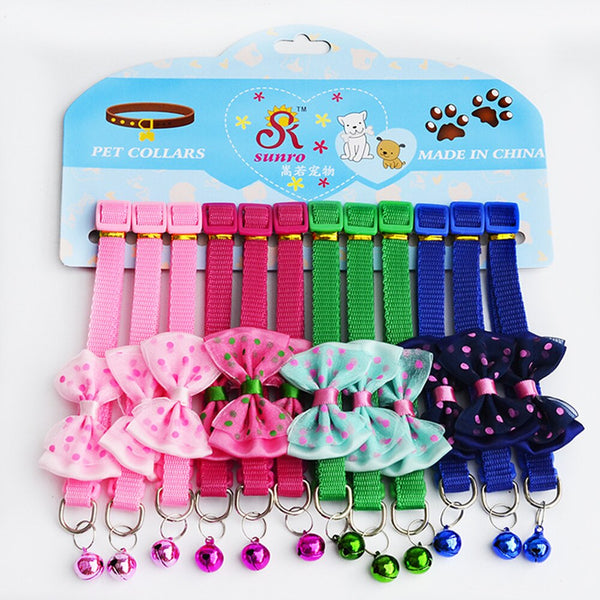 Puppy Nylon Bow knot Pet Cat Collar