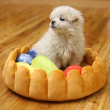 Warm Fruit Egg Tart Nest Cat Bed